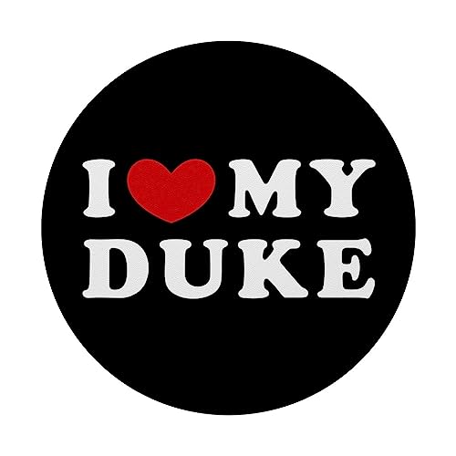 I Love My Duke, I Heart My Duke PopSockets Swappable PopGrip, Black - Image 3