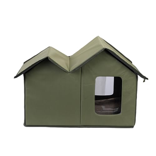 GMBYLBY Katzenhaus Faltbar Schlafbett Outdoor Katzen Süße Höhlenhund Unterkunft Vier Staffel Windproofes Tierheim Haustierbetthund Zwinger Zwinger