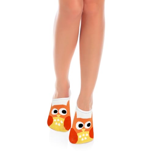 Image of Violet Mist Women No Show Socks Animal Patterned Low Cut Liner Socks Girls | Non Slip Invisible Socks, Novelty Funny Pattern Footies Flat Boat Socks Casual, Summer
