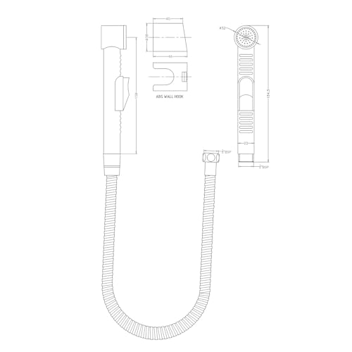 Image of MHS High Pressure Jet Spray for Toilet | Health Faucet Set with Hand Shower Gun & 1M SS Hose Pipe | Bathroom Toilet Jet Spray for Hygiene Cleaning | Toilet Gun for Western Toilet (Switch Type Abs)