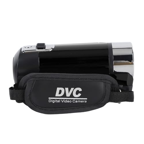 Ręczna Kamera Wideo, Kamera DV 1080P 4K 48MP 16x Cyfrowa Kamera Wideo Vlogging 2,7-calowy Obrotowy Ekran TFT LCD (BLACK)