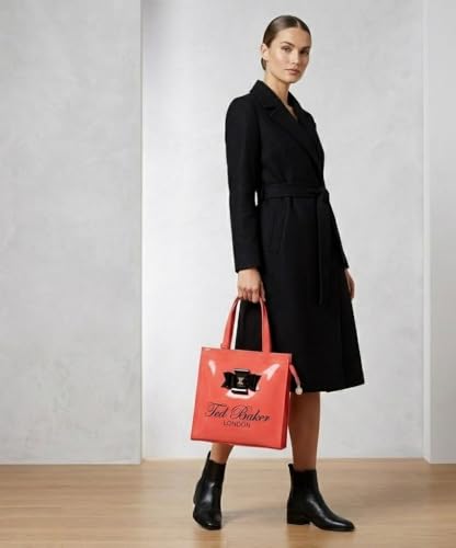 Image of SEA MOUNT Ted Baker London Multipurpose Tote Bag with Signature Bow Detail Spacious Travel Carryall, Everyday Shopping Organiser, Durable Shoulder Handbag for Work, Office, Travel & Daily Essentials