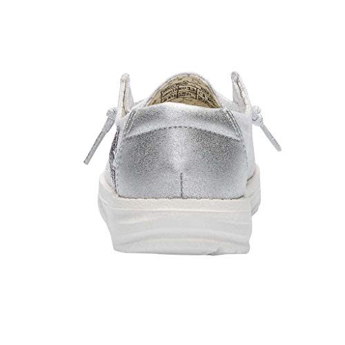 Image of HEYDUDE Wendy Star Loafers for Little, and Big Kid - Textile Upper with Lace Detailing, Removable Insole, Chic and Nice
