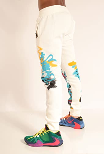Screenshot-P11264 Mens Urban Hip Hop Premium Streetwear Fleece Bottoms - Street Graffiti Art Embroidery Cartoon Skeleton Gel Print Sweatpants-Cream-Large #TOP2