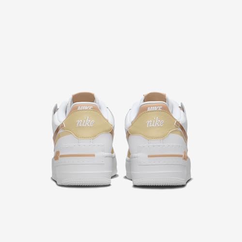 Nike Nike Air Force 1 Shadow Women's Shoes (DZ1847-111, White/Team Gold/White/Hemp) Size 9.5