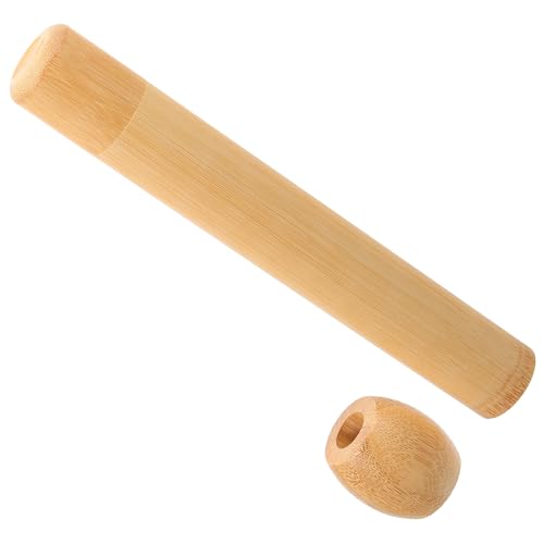 Alipis Soporte de Bambú para Cepillos de Dientes Forma de Flor Soporte Compacto y Resistente para Escritorio para Viaje y Almacenamiento Portátil