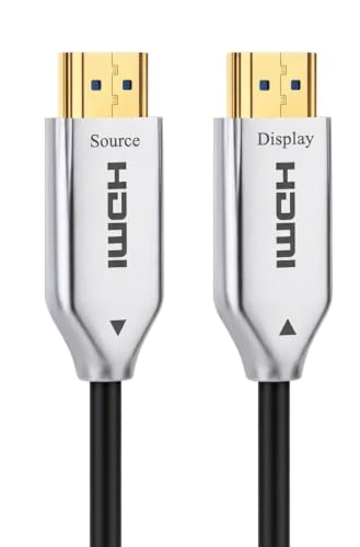Image of MICROWARE 4K HDMI Cable 20M Fiber, HDMI to HDMI Cable | Active Optical Cable (AOC) Ultra HD 2160P 18Gbps HDMI 2.0 Cord Supports 4K@30Hz, 10 HDR for TV, Laptop, PC, Projector (AOC, 20M)