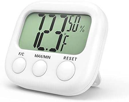 Indoor Thermometer Digital Hygrometer Humidity Gauge, Room Thermometer, Temperature and Humidity Monitor, with Maximum and Minimum Records, for Home Office Greenhouse (Classic)