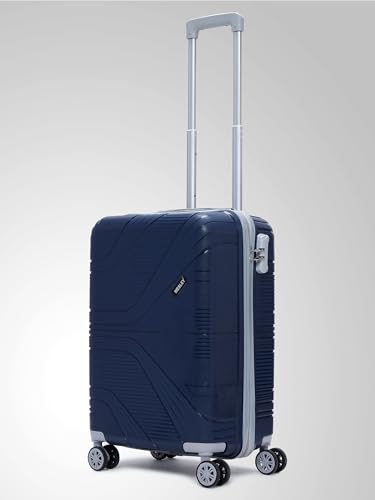 Image of Wesley Golfer Style Cabin 57 cm Small 8 Wheel Hard Case Trolley Bag Suitcase,(57cm, Navy Blue)