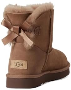 UGG Kadın Mini Bailey Bow II Bot, Kayalık Meşe, 40 EU : Amazon.com