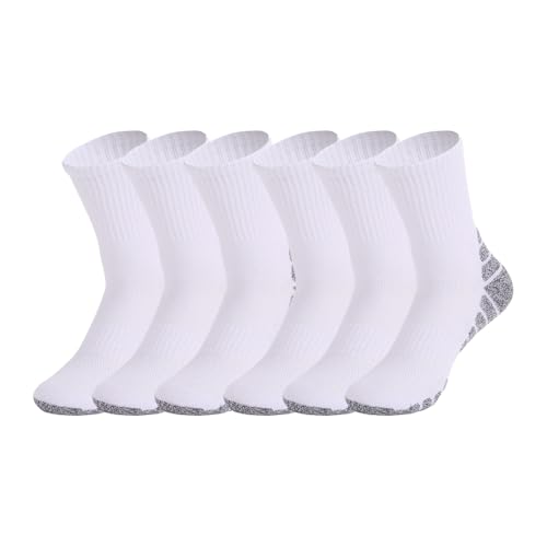 Men's Athletic Ankle Socks Thick Cushion Cotton Running Socks for Men&Women 3 Pairs