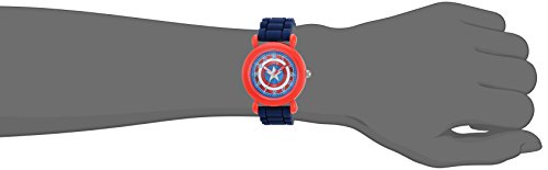 Marvel Captain America Kids' Wma000234 Avenger Analog Display Analog Quartz Blue Watch #TOP1