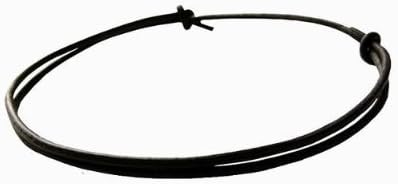 Leather (3mm Thick) Black Adjustable Surfer Beach Necklace/Choker