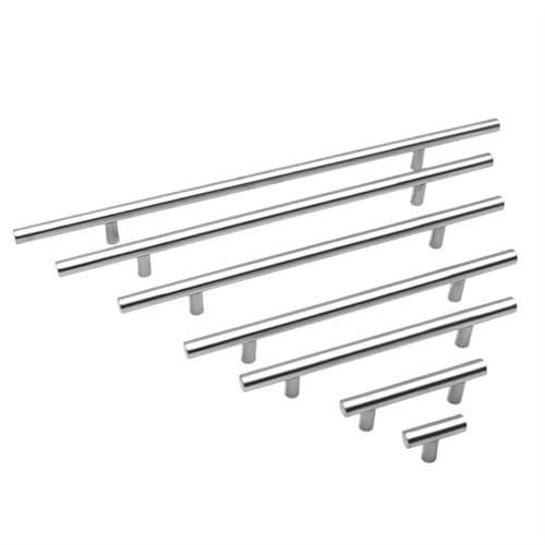 50~350mm Tバー ステンレススチール キャビネットハンドル 直径10mm キッチン 食器棚 ドア取っ手 引き出しノブ 家具用金具 2個(192mm)