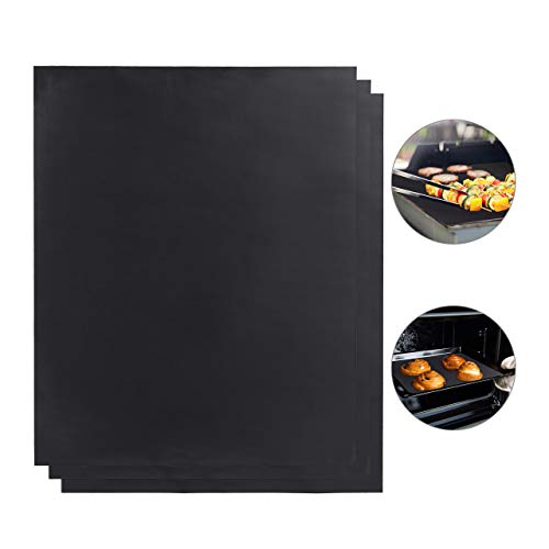 Set De Tres Esteras Antiadherentes Para Barbacoa, Adaptables, Reutilizables, 0,3 Mm, Negro, 40X50 Cm - Relaxdays En Oferta Relaxdays Set De Tres Esteras Antiadherentes Para Barbacoa, Adaptables, Reutilizables, 0,3 Mm, Negro, 40X50 Cm