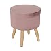 Produktbild eSituro SOM0055 SOM0041 Sitzhocker Fußhocker Sitzbank Sitzwürfel Aufbewahrungsbox mit Stauraum Deckel Abnehmbar Samt rosa