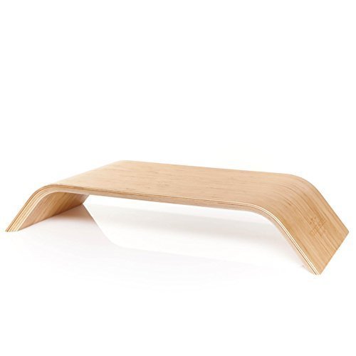EcoLift Monitor Edition - Premium Design Monitorständer, Bildschirmständer, Erhöhung für iMac & diverse Monitore aus Holz (Bambus)
