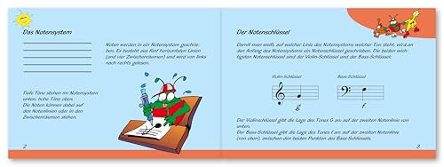 Voggy´s Notenheft für Kinder und Musikschule: Notenblock / Blanko Notenblock / 4 Notensysteme pro Seite / starkes Papier / beidseitig bedruckt / 54 ... für Kinder: Notenheft mit Musiktheorie
