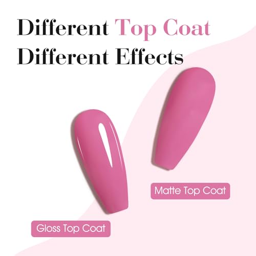 Image of CANNI Red Pink Gel Nail Polish, 1Pcs Red Gel Polish Baby Pink Color Nail Polish High Gloss Soak Off U V Nail Manicure Salon DIY