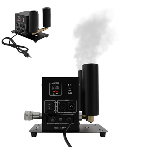 Máquina de humo CO2, máquina de niebla CO2 de doble boquilla de 150 W para fiestas DJ y espectáculos en vivo, nebulizador de chorro de 110 V con chorros ajustables, ideal para DJs, bandas y planificadores de eventos miniatura 1