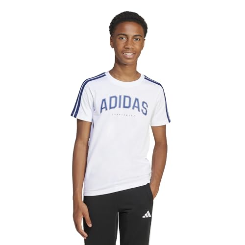 adidas Unisex - Bambini e Ragazzi Codes Collegiate Graphic T-Shirt, White, 13-14 Years