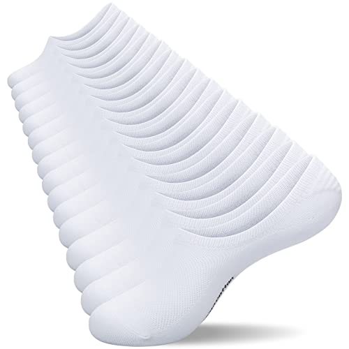 coskefy No Show Socks Cotton Anti-Slip Invisible Low Cut Sports Trainer Liner Socks for Men Women 8 Pairs