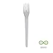 Eco-Products Compostable CPLA 6" Plastic Forks, Case of 1000, Individually Wrapped Fork, Disposable White Plantware Cutlery, Renewable Material Made from Plants, Sturdy and Strong, BPI-Certified 6