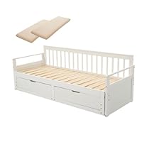 Amazon｜ソファベッド ディベッド 伸長式ベッド 木製 引き出し付き