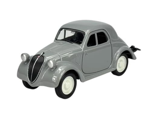 Prodotto con licenza Welly Modello Auto Compatibile con 1936 FIAT 500 Topolino Grigio ca 1/34-1/39 Metal Model Auto Die Cast Nuovo in scatola 43852