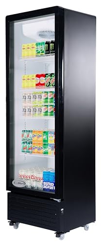 Image of KoolMore 23 in. One Glass Door Commercial Display Merchandiser Refrigerator Cooler in Black, ETL Listed, 10 cu. ft. (KM-MDR-1GD-10C)