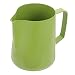 CLISPEED Edelstahlmilch- Schaumkrug Milchschaum Schaumkrug Krug Kaffeelöffel Latte Art Pitcher für Cappuccino Heiße Schokolade Green