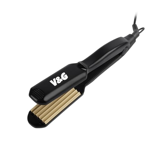 V&G AT-8240C Professional Hair Crimping Styler Machine with Steam Iron for Women Hair Styler