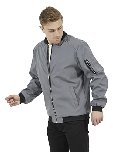 Wulful Mens Casual Lightweight Jacket Softshell Flight Bomber Jacket Varsity Windbreaker #TOP3