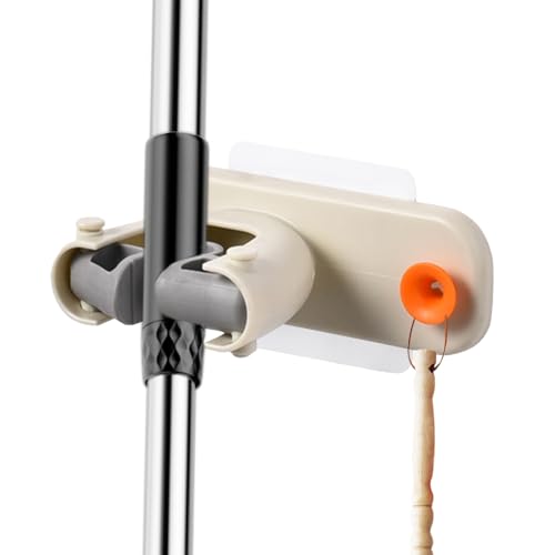 Generisch Utility -Haken für Besen und Mops, Besenhalter Wandmontage,Besenhalter MOP Hanger - Klebstoff Hochleistungslager für Garage Gartenschuppen Keller Badezimmer Schrank RV Pantry