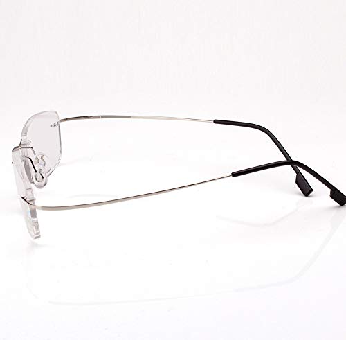 Poxas Memory Titanium Frameless Lightweight Reading Glasses Hingeless Flexibled Frames for Mens Womens2