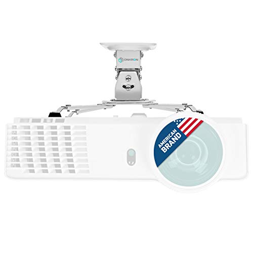 ONKRON Universal Ceiling Projector Mount Adjustable Mounting Bracket up to 22 LBS White K2A