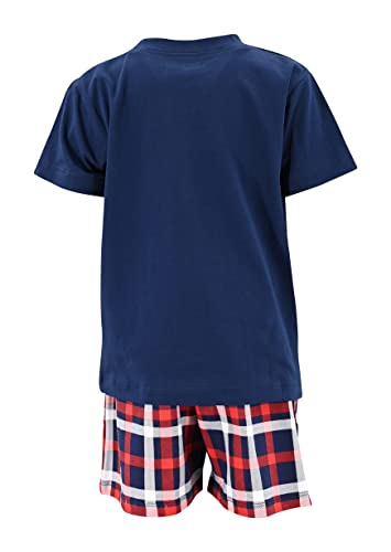 Image of Boys 2pc Shorts Set Outfit Short Sleeve Shirt with Fun Applique Print and Shorts