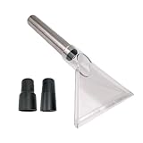 TopHomer Extractor Hand Wand Vac Extractor Attachment with Clear Head and 1-7/8" 1-1/4" Adapter for Upholstery Carpet Cleaning Auto Detailing (L)