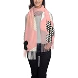 AthuAh Bufanda de invierno abstracta con gráfico de amor y bufanda larga, bufanda cálida, bufanda suave y cómoda, adecuada para hombres y mujeres, Negro, Taille unique