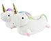 heekpek Pantofole Donna e Unicorno Peluche Ciabatte da Casa Invernali Peluche Unicorno Peluche Pantofole Halloween Cosplay Unisex Uomo Donna Autunno Inverno Pantofole