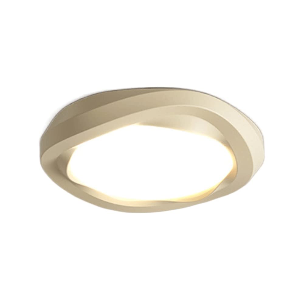 Plafonnier en métal beige à intensité variable pour chambre et salle à manger