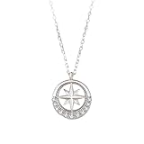 Rulbelok Collar de cadena de hexagrama brillante para parejas, longitud ajustable, cadena de cobre, joyería para cita nocturna, collar de pareja con hexagrama, talla única, como se describe, como se