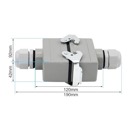 Conector de 16 núcleos industrial tipo HE-016 rectangular de enchufe impermeable 16A 2