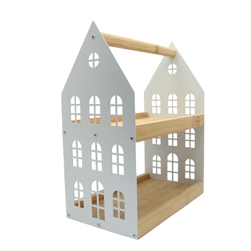 UNUS Haus-Etagere mit 2 Etagen und Griff, Holz-Etagere Serviertablett...