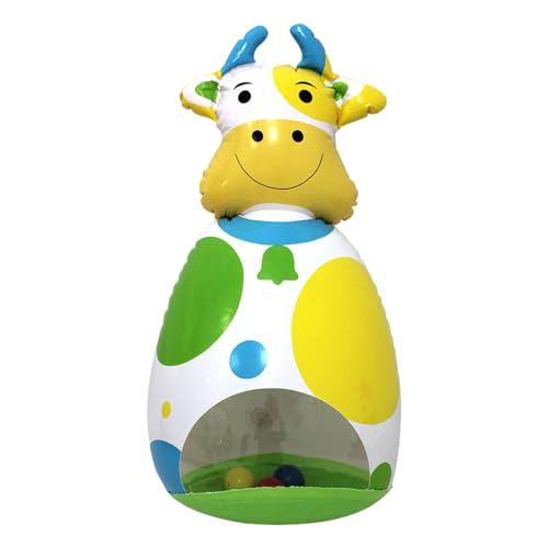 ZHUMCCY Juguete de para Niños - Muñeco Inflable Tambaleante con Campana - Portátil Divertido Animal para Exterior Escritorio Hogar Aula Regalo