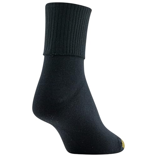GOLDTOE Women's Classic Turn Cuff Socks, Multipairs, Brown Grey Mix (6-Pairs), Shoe Size: 6-9