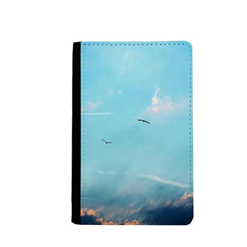 Porte-passeport blanc ciel avec double porte-cartes élégant pour voyage