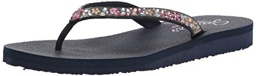 Skechers Cali Women's Womens Meditation - Daisy Garden Flip Flop, Navy/Multi, 8 Us #TOP13