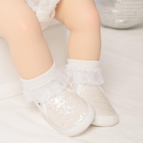 Image of Infant Baby Boys Girls Canvas Sneaker Toddler Slip On Anti Skid Newborn First Walkers Candy Shoes for 0-18 Months