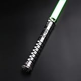 YQSABER Force FX Lightsaber Metal Aluminum Hilt, Black Series RGB LED Light Saber Heavy Dueling, Realistic Light and Blaster Sound—TS009（Gray）